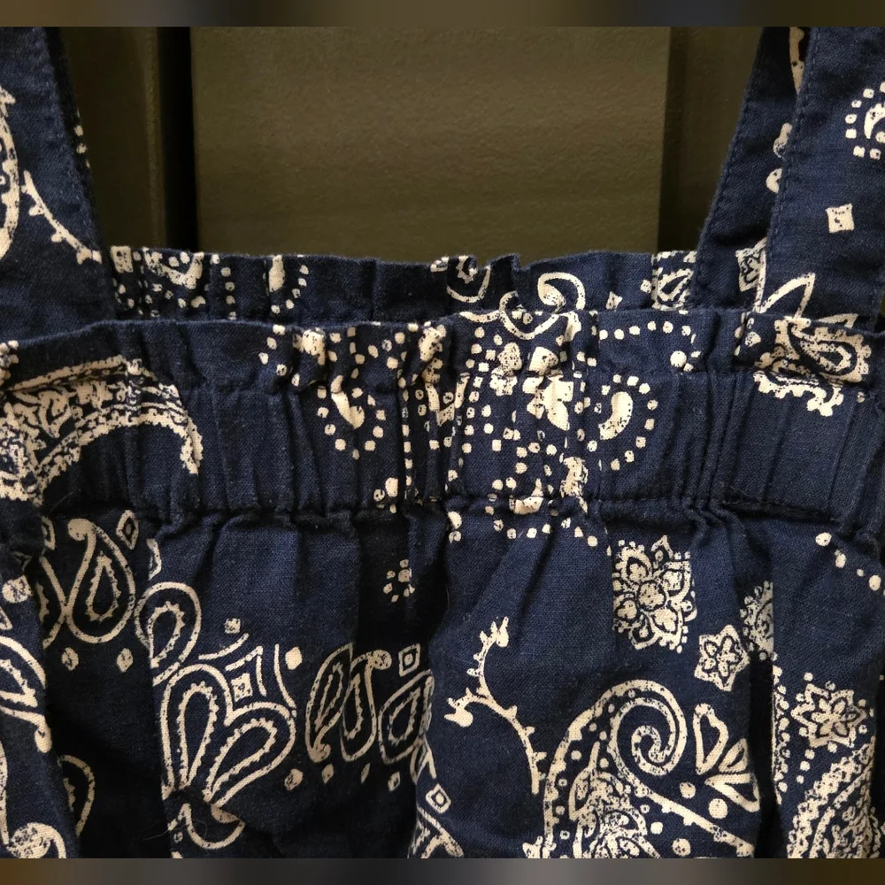 GAP Kids Navy Blue Paisley Dress